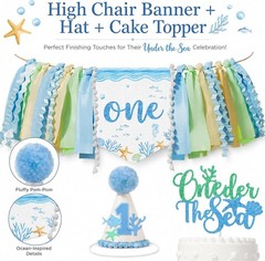 First Birthday Party Decorations Set «Oneder the Sea» NEW