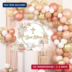 Mocsicka Boho God Bless Backdrop 7x5ft Baptism Baby Shower Party Decorations Pho