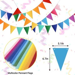 Banderines de colores con cinta de 2,5 m para decoración de fiestas cumpleaños
