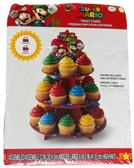 Super Mario & Luigi Cupcake Treat Stand Wilton Nintendo Holds 24 Cupcakes Sealed