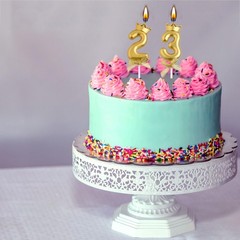 VSHILI 23rd 32nd Birthday Candles, Gold 1.3 inches (W) x 6.1 (H),