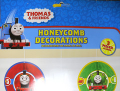 THOMAS All Aboard Friends HONEYCOMB DECORATIONS (3) ~ Birthday Party Supplies