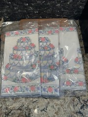 Amscan Table Cover Eternal Love Wedding Cake Bridal Shower Tablecloth Lot Y2K