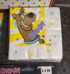 Vintage Scooby-Doo Party Decoration Lots Sealed 1990s Table Cloth, Napkins +++