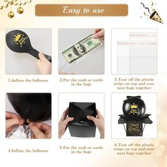 Pull Birthday Money Box Balloon Money Surprise Box Funny Pull Cash Surprise Kit