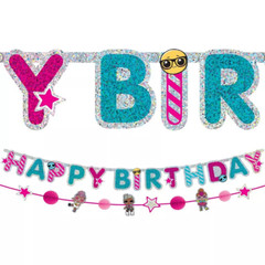 LOL Birthday Party Decorations Prismatic Banner Wall BackDrop SceneSetter Tiaras