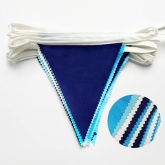 10M/32Ft Royal Blue Party Decorations Triangle Flag Pennant Bunting Fabric Ga…