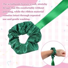 Rainbow Dance Ribbons, Wrist Streamers 24 Pcs & Green