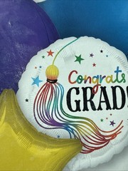Congrats Grad Balloon Super Shape Mylar Foil Balloon Grad Party Self-seal