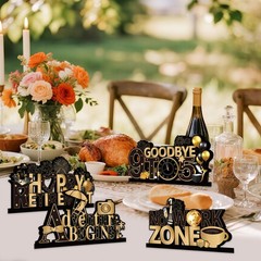 4 PCS Retirement Party Wooden Table Centerpieces Tiered Tray Decor