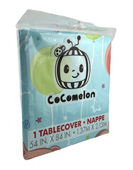 Cocomelon Paper Table Decorating Kit, 23pc Set + Tablecover 54″x84″ – Lot of 2