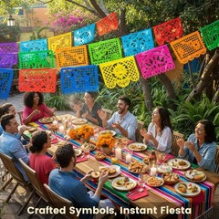 Reversible 36 Ft Mexican Fiesta Banners – Perfect for Indoor & Outdoor Fun
