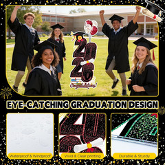 2026 Graduation Decorations Yard Sign, 3.5 FT Tall Class of 2026 Congrats Grad Y