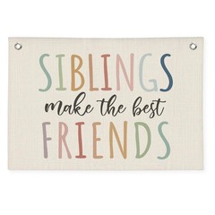 Playroom Wall Decor,Siblings Make The Best Friends Banner