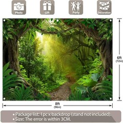 8x6ft Jungle Forest Photography Backdrop Tropical Rainforest Natural Scenery
