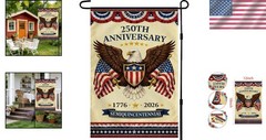 Vivid Double-Sided 250th Anniversary Garden Flag – Celebratory 4th of July Decor