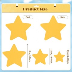 120 Pcs Gold Star Cutouts Assorted Sizes Paper Star Shapes Die Cut 6 4 2.5 In…