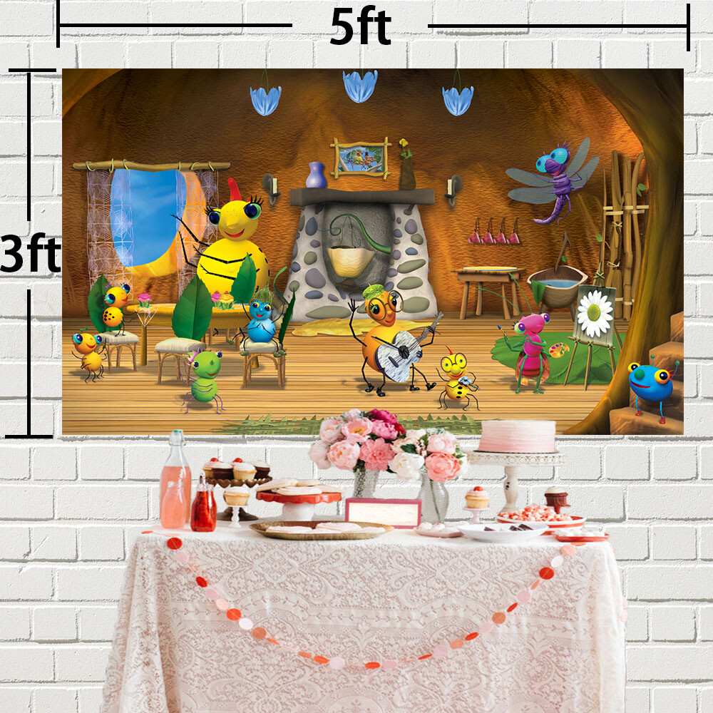 Miss Spider Party Supplies Backdrop Banner Poster Vinyl 5x3ft Birthday Gift