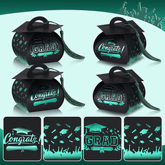 30 Pcs Graduation Cap Gift Box Party Favors Candy Box with Tassel