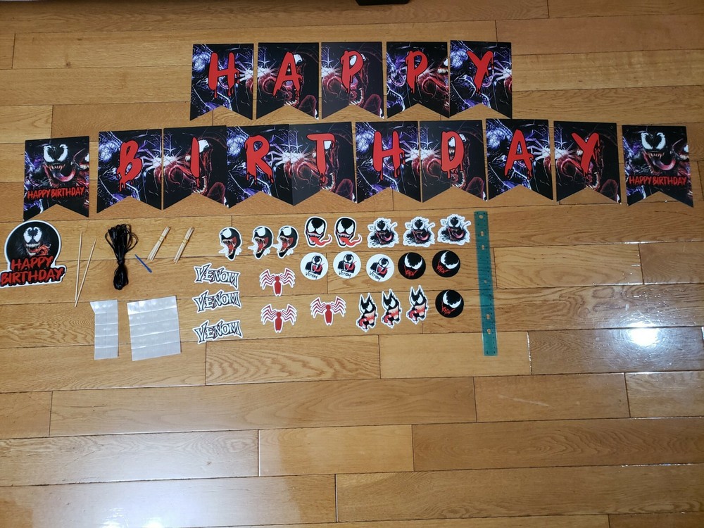 Venom Birthday Party Supplies, Venom Party Decorations New Fast Shipping