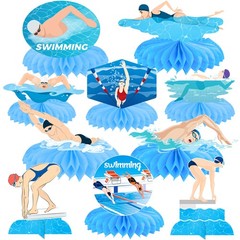 Swimming Party Honeycomb Centerpieces Summer Pool Table Decor Supplies