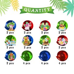 Hello Summer Hanging Swirls Streamers Luau Hawaii Party Decor Supplies 30 Pcs
