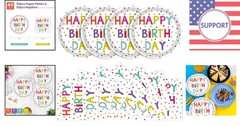 40 Pcs Polka Dot Birthday Plates & Napkins Set for 20 Guests – Elegant Dining