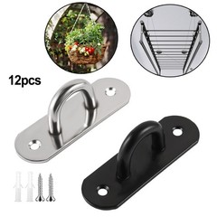 Mounting Bracket Elliptical Hook Indoor Outdoor Use Compact Low-profile