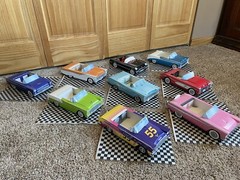 Kid Stuff Cardboard Classic Cruisers Mixed Lot of 9 Chevy & Ford Car Party Decor