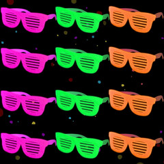 Mega-L 12 Pcs Glow in the Dark Glasses, Glow in the Dark Party Supplies, Neon Fl