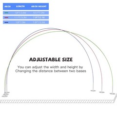 Balloon Arch Stand Kit, 10FT Wide & 7.5FT High Adjustable Balloon Arch Frame,…