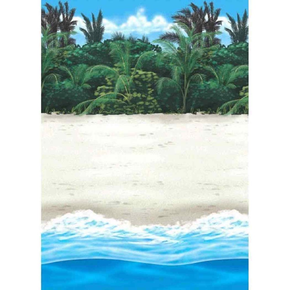 Beach Tropical Luau Scene Setter Theme Party Hanging Wall Decoration Room Roll