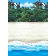 Beach Tropical Luau Scene Setter Theme Party Hanging Wall Decoration Room Roll