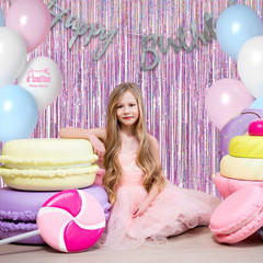 Pink Tinsel Curtain Party Backdrop – Foil Fringe Curtain Lilac Pink Party Strea