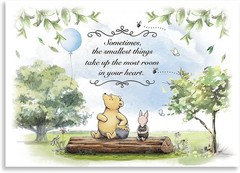 7x5ft Winnie Bear Party Backdrop for Boys with Balloon and Cake Table Banner