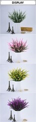 4pcs Artificial Lavender Plants Fake Plastic Flower in Autumn Colors for Outdoor