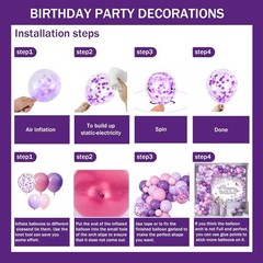 Purple Butterfly Birthday Decorations Balloon Arch Kit – Glitter Butterfly Party