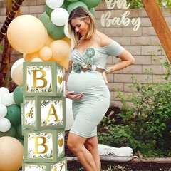 Sage Green Baby Shower Decorations – Gender Neutral Welcome Banner, Balloons & T