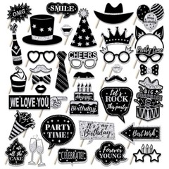 Birthday Photography Props Photo Booth Props Dress Up Costume Mask Party Decor