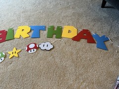 Mario And Luigi Birthday Banner