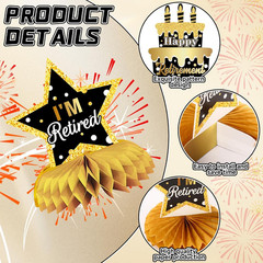 10 Pcs Retirement Party Decorations, Retirement Party Supplies Retirement Table