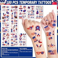 Palonu 146Pcs Patriotic Accessories Including Glasses Necklaces Silicone