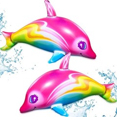 1 pc Rainbow Inflatable Dolphin Ocean Theme Party Decoration