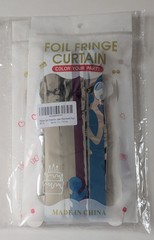2 Pk Winter Snowflake Metallic Foil Fringe Curtains 3.3×6.6ft Blue Purple Silver