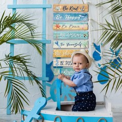 JarThenaAMCS Ocean Wall Decor Inspirational Summer Beach Wooden Hanging Sign …