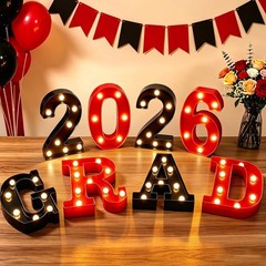 2026 Graduation Decorations, Light Up Letters «GRAD 2026» Sign, Graduation Pa…