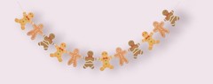 christmas Garland. Gingerbread man bunting. colourful gingerbread man