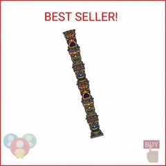 Beistle Tiki Totem Pole Photo Props, 7′ Tall – Hawaiian Luau Party Wall Decorati