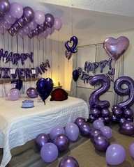 Number Balloon 40 Inch, 0 Number Balloons, 10 20 30 40 50 Number 0 Purple