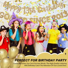 Fulmoon Champagne Gold 13th Birthday Banner